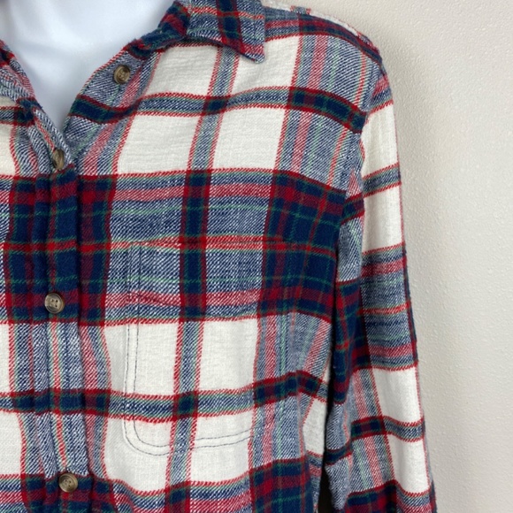 American Eagle Ahh-mazingly Soft Boyfriend Fit Plaid Flannel Shirt - Size Medium - Picture 3 of 7